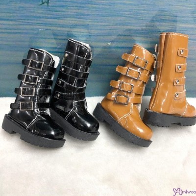 SHM062BLK MSD DOC bjd Obitsu 60cm Doll Shoes Buckle Boots Black